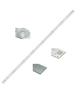 Светодиодная планка для подсветки ЖК панелей (600х15 мм, 8 линз, 3-х вольтовые светодиоды)