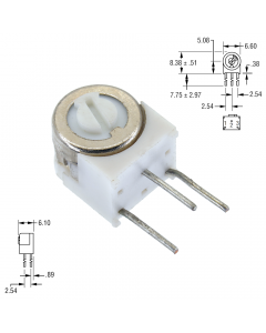 3329X-1-102 1 кОм Резистор подстроечный (СП3-19Б)