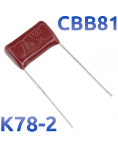 CBB-81 1500пФ 1000В Конденсатор пленочный (К78-2)