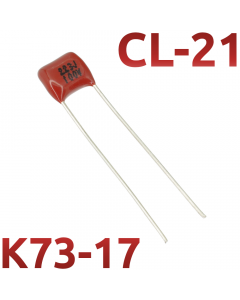 CL21 0,022мкФ 100В Конденсатор пленочный (К73-17)
