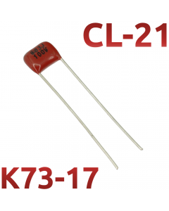 CL21 0,068мкФ 100В Конденсатор пленочный (К73-17)