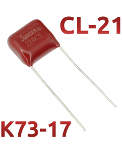 CL21 0,22мкФ 250В Конденсатор пленочный (К73-17)