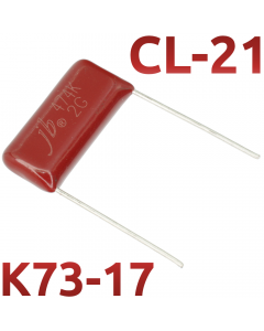 CL21 0,47мкФ 400В Конденсатор пленочный (К73-17)