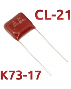 CL21 0,68мкФ 100В Конденсатор пленочный (К73-17)