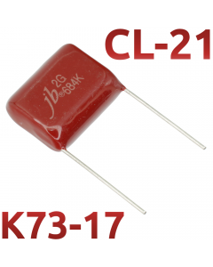 CL21 0,68мкФ 400В Конденсатор пленочный (К73-17)