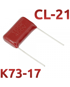 CL21 1мкФ 400В Конденсатор пленочный (К73-17)