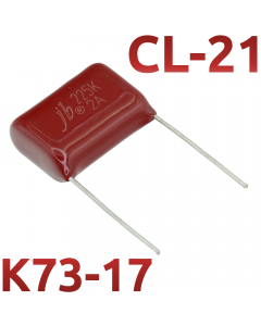 CL21 2,2мкФ 100В Конденсатор пленочный (К73-17)