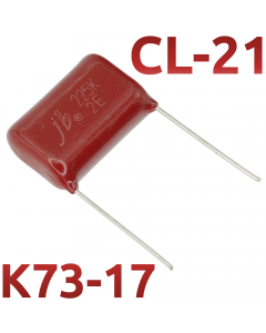 CL21 2,2мкФ 250В Конденсатор пленочный (К73-17)