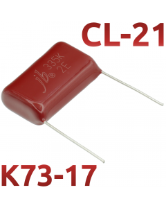 CL21 3,3мкФ 250В Конденсатор пленочный (К73-17)