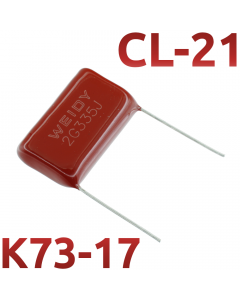 CL21 3,3мкФ 400В Конденсатор пленочный (К73-17)