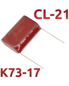 CL21 6,8мкФ 250В Конденсатор пленочный (К73-17)