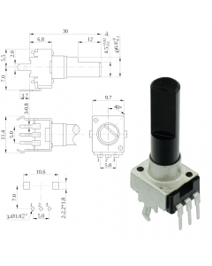 RS09-N-30 2 МОм Резистор переменный